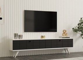 Έπιπλο Τηλεόρασης Ανθρακί / Λευκό AZEFA 160x25x35