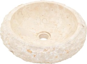 vidaXL Νιπτήρας Κρεμ 40 x 12 εκ. Μαρμάρινος