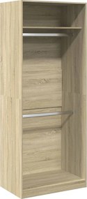 vidaXL Ντουλάπα Χρώμα Sonoma Δρυς 80x50x200 εκ. από Επεξ. Ξύλο