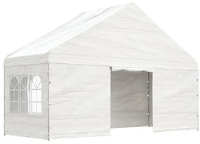 vidaXL Κιόσκι με Τέντα Λευκό 17,84 x 5,88 x 3,75 μ. από Πολυαιθυλένιο