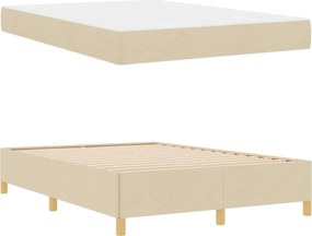 vidaXL Σκελετός Κρεβατιού Κρεμ 160 x 200 cm ύφασμα