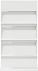 vidaXL Ράφι Περιοδικών Λευκό 70 x 41 x 126 εκ. Επεξεργασμένο Ξύλο