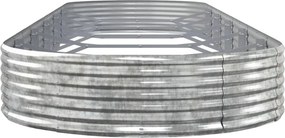 vidaXL Ζαρντινιέρα Ασημί 523x140x36 εκ. Γαλβανισμένος χάλυβας