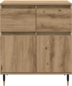 vidaXL Πλαϊνό γραφείο με συρτάρι Artisan Oak 60 x 35 x 70 cm