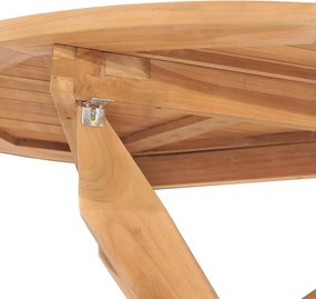 vidaXL Τραπεζαρία Κήπου Ø90 x 75 εκ. από Μασίφ Ξύλο Teak