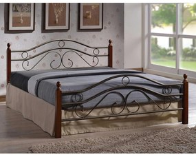 Κρεβατι Celina Hm311 Μαύρο/Dirty Oak 200x150cm Διπλό Metal,Wood