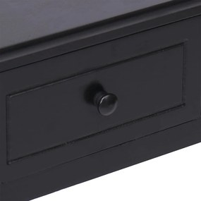 vidaXL Γραφείο Μαύρο 108 x 45 x 76 εκ. από Μασίφ Ξύλο Παυλώνιας
