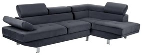 Καναπές Γωνία Faith HM3156.01 254x79-160x70-84cm Grey Velvet