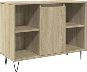 vidaXL Ντουλάπι Μπάνιου Sonoma Δρυς 80 x 33 x 60 εκ. από Επεξεργ. Ξύλο