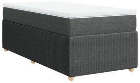 ΚΡΕΒΑΤΙ BOXSPRING ΜΕ ΣΤΡΩΜΑ ΣΚΟΥΡΟ ΓΚΡΙ 90X190 ΕΚ. ΥΦΑΣΜΑΤΙΝΟ 3285533