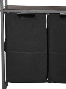 VEVOR 4 Tiers Laundry Sorter Tall Laundry Hamper with Shelves &amp; Hooks 2 Section
