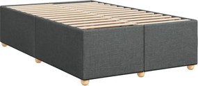 vidaXL Κρεβάτι Boxspring με Στρώμα Σκούρο Γκρι 120x200 εκ. Υφασμάτινο