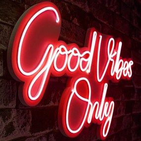 Διακοσμητικό Φωτιστικό Τοίχου Good Vibes Only 395NGR2120 62x2x37cm Led 25,7W Red Wallity