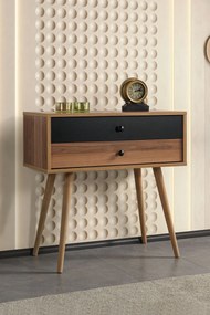 Συρταριέρα Καρυδί / Μαύρο RUVA 80x36x50