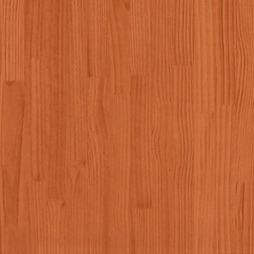 Κρεβάτι Βιβλιοθήκη Χωρίς Στρώμα 90x190 εκ Μασίφ Ξύλο Πεύκου - Καφέ