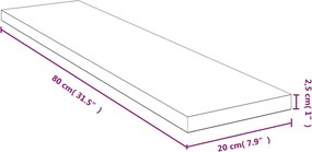 vidaXL Ράφι Τοίχου 80x20x2,5 εκ. από Μπαμπού