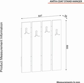 Έπιπλο Εισόδου Καρυδιά ANITA 64,7x3,6x80