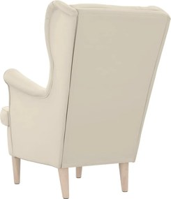 vidaXL Πολυθρόνα Λευκή 74x84x100 cm Λινό