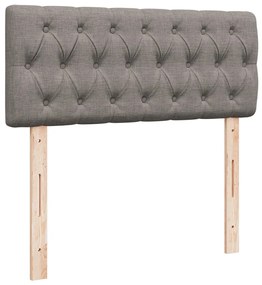 vidaXL Κρεβάτι Boxspring με Στρώμα Taupe 120x190 εκ. Υφασμάτινο