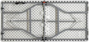 Τραπέζι catering Rodeo pakoworld πτυσσόμενο-βαλίτσα λευκό 183x76x74εκ