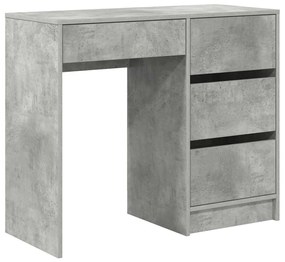 vidaXL Γραφείο Γκρι σκυροδέματος 90 x 37.5 x 75 εκ Επεξεργασμένο ξύλο