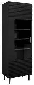 Βιτρίνα Comfivo H107, Μαύρο, Με πόρτες, 180x60x40cm, 38 kg | Epipla1.gr