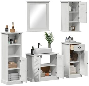 vidaXL Σετ Επίπλων Μπάνιου VIGO 5 pcs Λευκό αντικέ 37 x 34 x 110 εκ