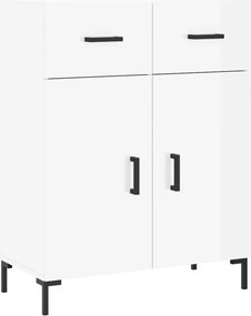 vidaXL Ντουλάπι Γυαλιστερό Λευκό 69,5x34x90 εκ. Επεξεργασμένο Ξύλο