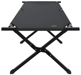 vidaXL Αναδιπλούμενο Κρεβάτι Κάμπινγκ 2 pcs Μαύρο Ύφασμα Oxford