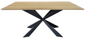 Τραπέζι Aragne sonoma mdf με μαύρα μεταλλικά πόδια 160x90x75εκ 160x90x75 εκ.