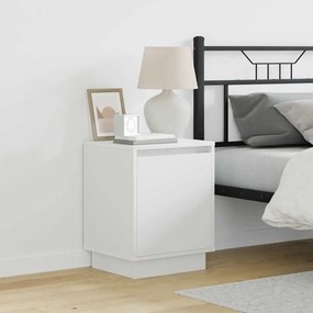 vidaXL Κομοδίνο 2 pcs Λευκό 39 x 34,5 x 50 εκ. Επεξεργασμένο ξύλο