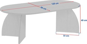 Τραπεζάκι Σαλονιού Τραβερτίνη FRUBEI 120x60x40