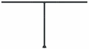 vidaXL Στύλοι Τέντας Σετ Ανθρακί 450x245 εκ. από Σίδερο