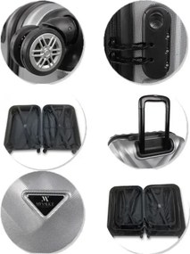 Stewehome Σετ 2 τεμαχίων βαλίτσας καμπίνας και τσαντάκι μακιγιάζ από ABS