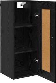 vidaXL Επιτοίχιο ντουλάπι Μαύρη Οξυά 34,5 x 34 x 90 εκ.