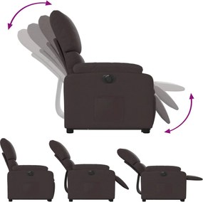 vidaXL Πολυθρόνα Ηλεκτρική Ανακλινόμενη Ανύψωση Σκ. Καφέ Υφασμάτινη