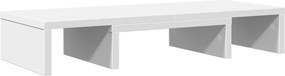 vidaXL Βάση Οθόνης Ρυθμιζόμενο Λευκό 60x24x10,5 εκ. από Επεξ. Ξύλο