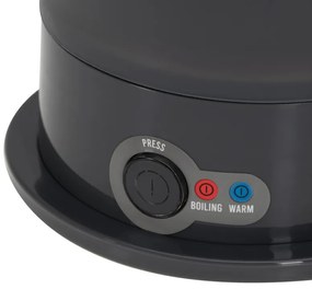 Τουριστικός ηλεκτρικός βραστήρας Adler AD 1377, 600W, 0,6 l, Αναδιπλούμενο σώμα σιλικόνης, Προστασία υπερθέρμανσης, Ένδειξη φωτός, Γκρι/Μαύρο