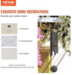 VEVOR Wind Chimes for Outside 1473 mm Aluminum Memorial Deep Tone Wind Chimes
