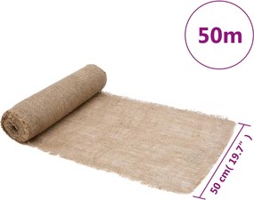 vidaXL Ρολό Γιούτας 0,5x50 μ. 100% Γιούτα 200 γρ./τ.μ.
