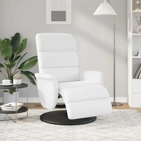 vidaXL Ανακλινόμενη πολυθρόνα Λευκό 71 x 98 x 106 εκ. Τεχνητό δέρμα