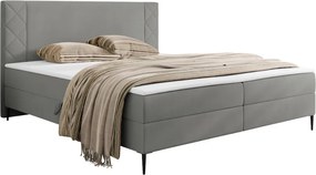 Επενδυμένο Κρεβάτι Portes-Γκρι-140 x 200