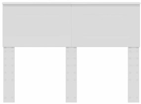 vidaXL Κεφαλάρι με κεφαλάρι Λευκό 135 cm Επεξεργασμένο ξύλο