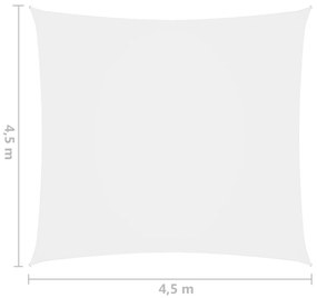 Πανί Σκίασης Τετράγωνο Λευκό 4,5 x 4,5 μ. από Ύφασμα Oxford - Λευκό