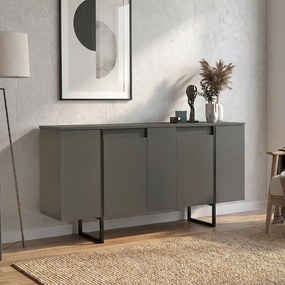 Μπουφές Orontes Megapap χρώμα ανθρακί 160x35,2x80εκ.