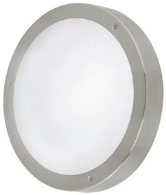 Απλίκα-Πλαφονιέρα Vento 1 inox λευκό γυαλί Eglo-94121-Inox 94121