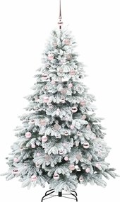 vidaXL Τεχνητό Χριστουγεννιάτικο Δέντρο Λευκό 180 cm ΠΕ και PVC