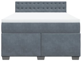 ΚΡΕΒΑΤΙ BOXSPRING ΜΕ ΣΤΡΩΜΑ ΣΚΟΥΡΟ ΓΚΡΙ 140X200 ΕΚ. ΒΕΛΟΥΔΙΝΟ 3286343