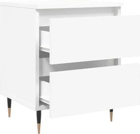 vidaXL Κομοδίνο Λευκό 40 x 35 x 50 εκ. από Επεξεργασμένο Ξύλο