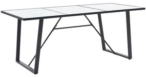 vidaXL Τραπεζαρία Λευκή 200 x 100 x 75 εκ. από Ψημένο Γυαλί